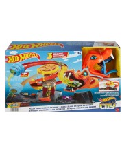 Σετ παιχνιδιού Hot Wheels City - Φίδι στην πιτσαρία, με αυτοκινητάκι -1