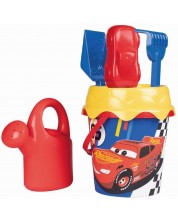 Σετ παιχνιδιών Smoby - Κουβάς και ποτιστήρι με εργαλεία, Cars -1