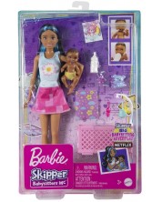 Σετ παιχνιδιών Barbie Skipper - Barbie μπέιμπι σίτερ με μπλε μπούκλες -1