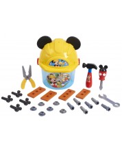 Σετ παιχνιδιών Just Play Disney Mickey - Παιδικά εργαλεία σε κουβά με κράνος -1