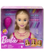 Σετ παιχνιδιών Barbie - Μανεκέν για χτενίσματα με αξεσουάρ -1
