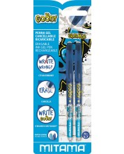 Σβήσιμο στυλό με γόμα Mitama - Goody, 2 τεμάχια, μπλε