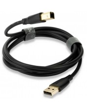 Καλώδιο QED - Connect QE8217, USB-A/USB-B, 1.5 m, μαύρο -1
