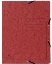 Φάκελος από χαρτόνι Exacompta - με λάστιχο, κόκκινο -1
