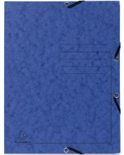 Φάκελος από χαρτόνι Exacompta -με λάστιχο, μπλε -1