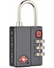 Λουκέτο με τριψήφιο κωδικό Wenger - Dialog Lock TSA, μαύρο