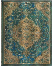 Σημειωματάριο Paperblanks Turquoise Chronicles - Midi, κάθετος, 80 φύλλα, 2024