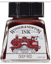 Μελάνι καλλιγραφίας Winsor & Newton - Σκούρο κόκκινο, 14 ml -1