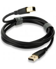 Καλώδιο QED - Connect QE8214, USB-A/USB-B, 0.75 m, μαύρο -1