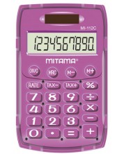 Αριθμομηχανή Mitama Trendy - 10ψήφιο,  για τσέπη, μωβ -1