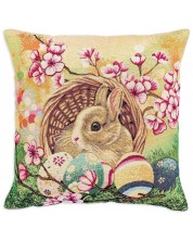Μαξιλαροθήκη Rakla - Easter bunny and decoration, 47 х 47 cm -1
