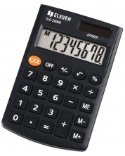 Αριθμομηχανή Eleven - SLD-200NR, τσέπη, 8 ψηφία, μαύρο -1