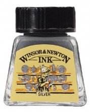 Μελάνι καλλιγραφίας Winsor & Newton - Ασημί, 14 ml