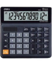 Αριθμομηχανή Deli Smart - EM01120, 12 dgt, μαύρη -1