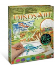 Εικόνες για χρωματισμό  DinosArt - Δεινόσαυροι, με μπογιές ακουαρέλας