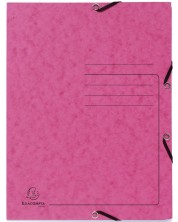 Φάκελος από χαρτόνι  Exacompta - με λάστιχο, ροζ -1
