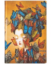 Ημερολόγιο-σημειωματάριο Paperblanks Madame Butterfly - Οριζόντιο, 88 φύλλα, 2024 -1