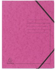 Φάκελος από χαρτόνι  Exacompta -με λάστιχο, ροζ -1
