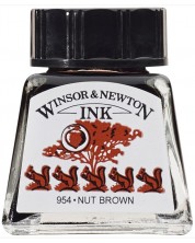 Μελάνι καλλιγραφίας Winsor & Newton - Hazel brown, 14 ml