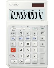 Αριθμομηχανή Casio - JE-12 E, επιφάνεια εργασίας, 12ψήφιο, λευκό -1