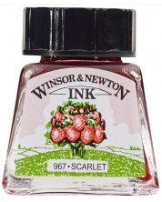 Μελάνι καλλιγραφίας Winsor & Newton - Scarlet, 14 ml
