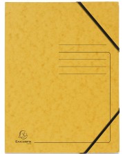 Φάκελος από χαρτόνι Exacompta - με λάστιχο, κίτρινο -1