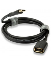 Καλώδιο QED - Connect QE8194, USB-A/USB-C, 0.75m, μαύρο -1