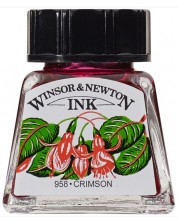 Μελάνι καλλιγραφίας Winsor & Newton - Μωβ κόκκινο, 14 ml -1