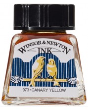 Μελάνι καλλιγραφίας Winsor & Newton - Κίτρινο, 14 ml -1