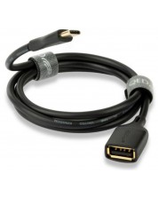 Καλώδιο QED - Connect QE8191, USB-A/USB-C, 0.15m, μαύρο -1