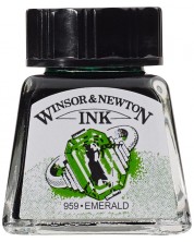 Μελάνι καλλιγραφίας Winsor & Newton - Emerald green, 14 ml -1