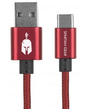 Καλώδιο Spartan Gear - Type C USB 2.0, 2m, κόκκινο