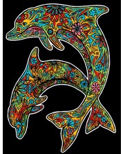 Εικόνα χρωματισμού ColorVelvet - Δελφίνια, 29.7 х 21 cm