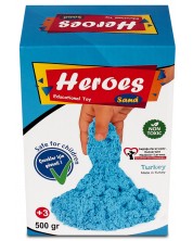 Κινητική άμμος σε κουτί Heroes - Μπλε χρώμα, 500 g -1