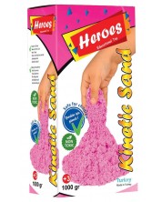 Κινητική άμμος σε κουτί Heroes - Ροζ χρώμα, 1000 γρ -1