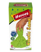 Κινητική άμμος σε κουτί Heroes - Πράσινο χρώμα, 1000 γρ -1