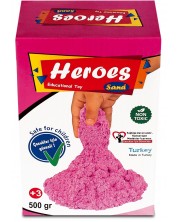 Κινητική άμμος σε κουτί Heroes - Ροζ χρώμα -1