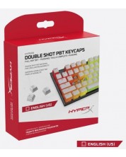 Πλήκτρα για μηχανικά πληκτρολόγια HyperX - Double Shot, 101 τεμ., λευκά 