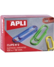 Συνδετήρες Apli - μίγμα χρωμάτων, 32 χλστ., 100 τεμάχια