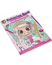 Βιβλίο ζωγραφικής Grafix Colouring - А4,με αυτοκόλλητα, για κορίτσι