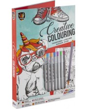 Βιβλίο ζωγραφικής  Grafix Colouring -Σκύλος, με μαρκαδόρους, σε φάκελο