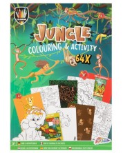 Βιβλίο ζωγραφικής Grafix Coloring - Jungle, A4, 64 σελίδες -1