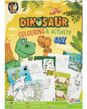 Βιβλίο χρωματισμού και δραστηριότητας Grafix - Δεινόσαυρος