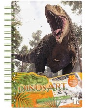 Βιβλίο ζωγραφικής DinosArt Foil - Δεινόσαυροι -1