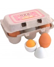 Σετ  Smart Baby - Ξύλινα αυγά, 6 τεμάχια