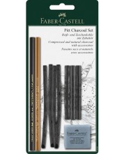 Σετ κάρβουνα Faber-Castell Pitt - В блистер