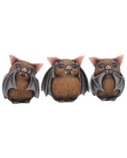 Σετ αγαλματίδια Nemesis Now Adult: Humor - Three Wise Bats, 8 cm