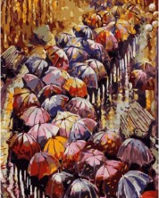 Σετ ζωγραφικής με αριθμούς TSvetnoy - Autumn Umbrellas -1