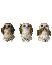 Σετ αγαλματίδια Nemesis Now Adult: Gothic - Three Wise Brown Owls, 7 cm -1
