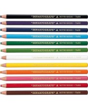 Σετ χρωματιστά μολύβια Uni Dermatograph - 12 χρώματα -1